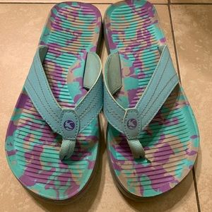 Mint Green Flip Flops used good condition size 7